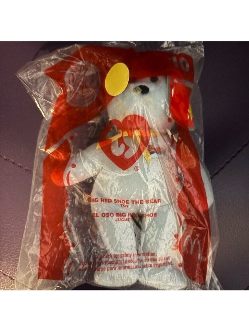 ✨✨5/$25✨✨ TY Beanie Baby White Bear Red Shoe